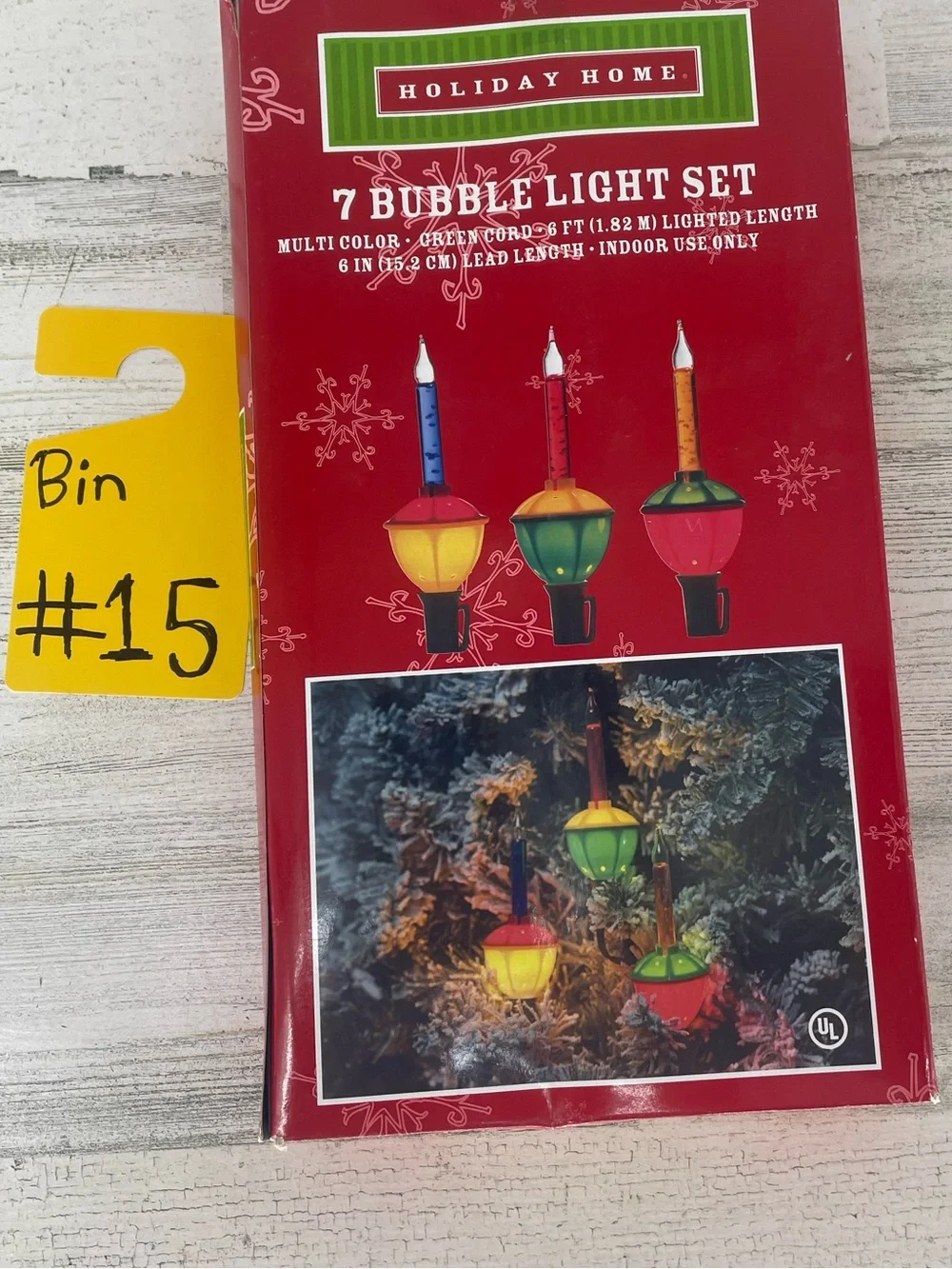 Holiday Home 7 Multicolor Bubble Christmas Lights Green Wire NEW